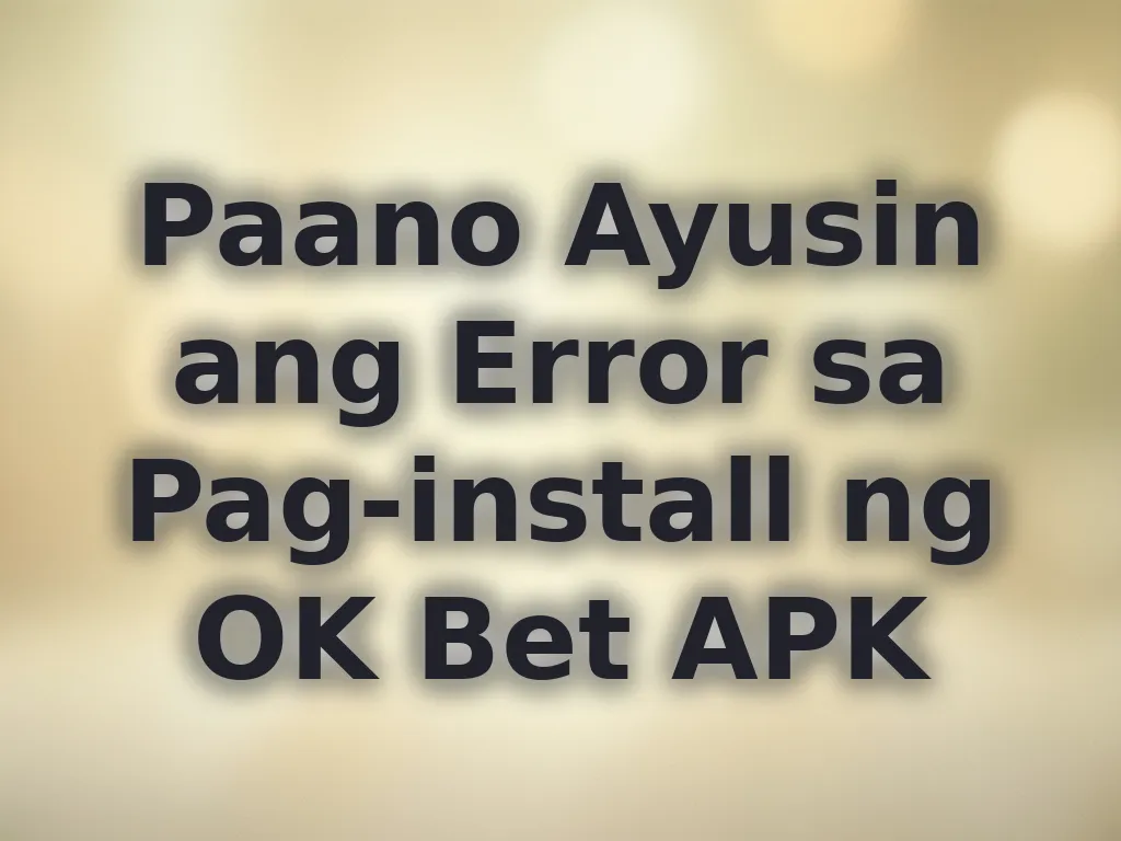 APK troubleshooting